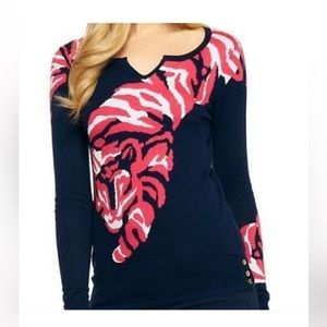Lilly Pulitzer Tiger Jacquard Sweater size M